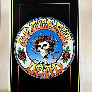 Grateful Dead 1978 Kelley-Mouse TM G.D.R velvet fabric poster